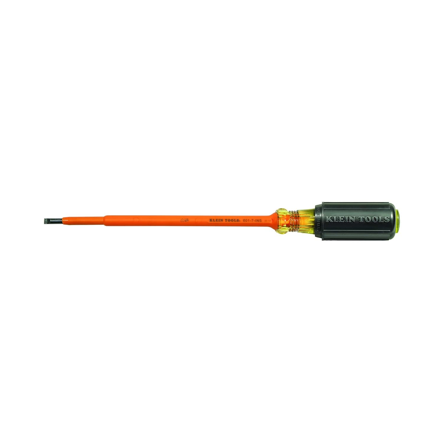 Klein Tools 601-7-INS Klein Screwdriver, Insulated, 8", 1" x 1" x 1"