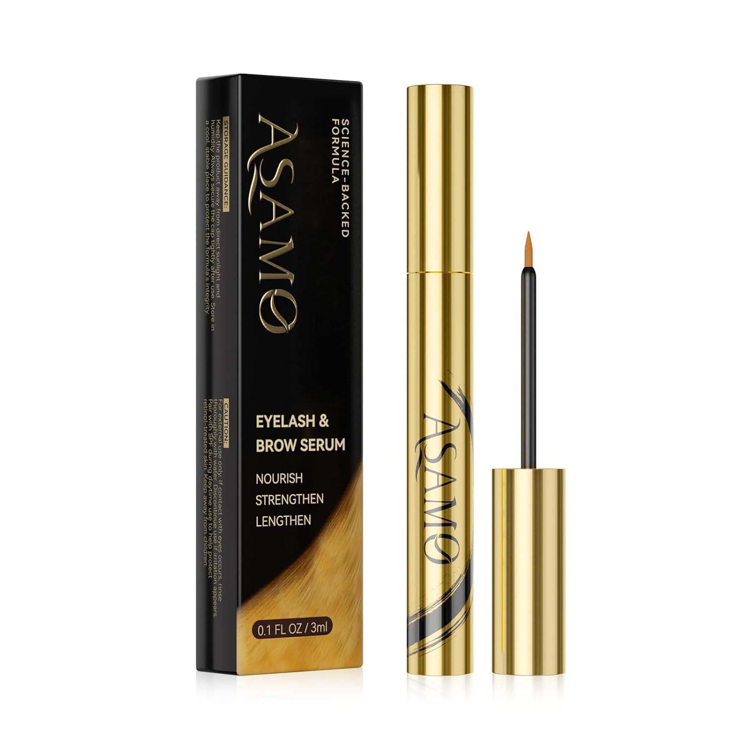 Eyelash & Eyebrow Growth Serum-2-in-1 Lash & Brow Enhancer for Longer, Thicker, Fuller Looking Lashes - Advanced Peptide Formula, Vegan & Cruelty-Free, Safe for Sensitive Eyes - 3ml