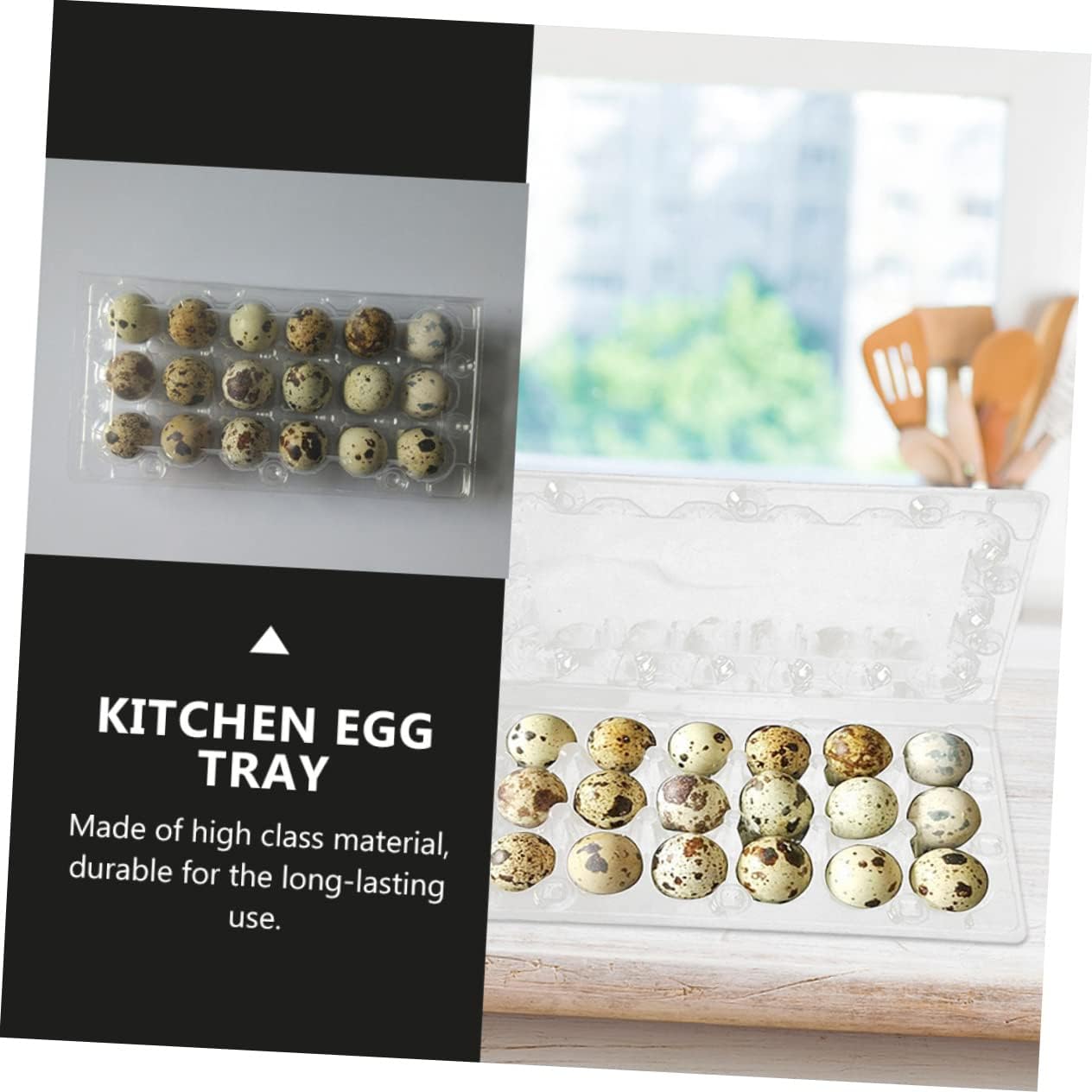 40pcs Quail Egg Organizing Boxes Storage Trays Cover Egg Storage for Refrigerator Easter Carton Holder