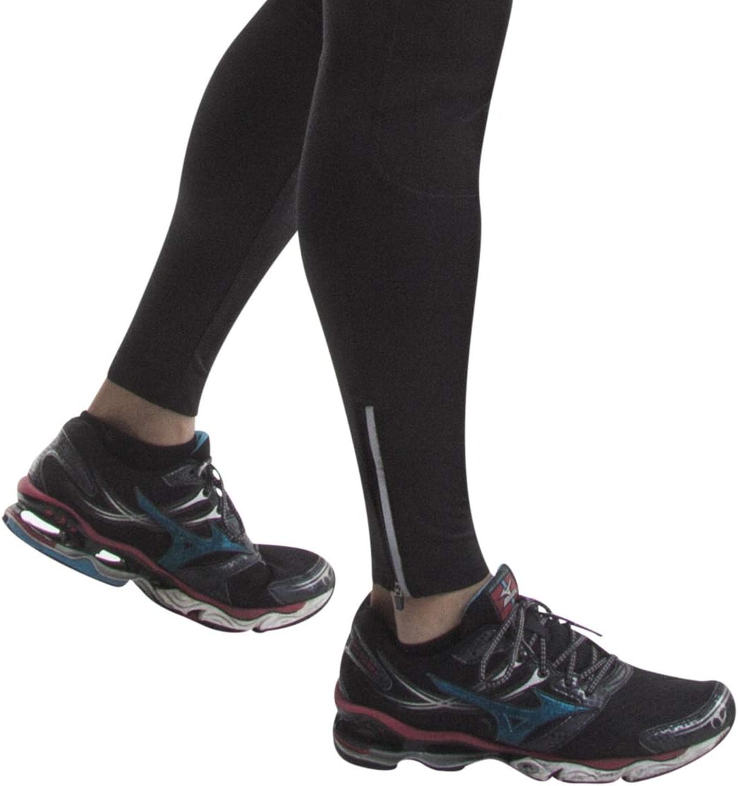 DEMIG Men's Compression Pants Black 2-1 with Shorts Pocket and Zipper Leg Sleeve