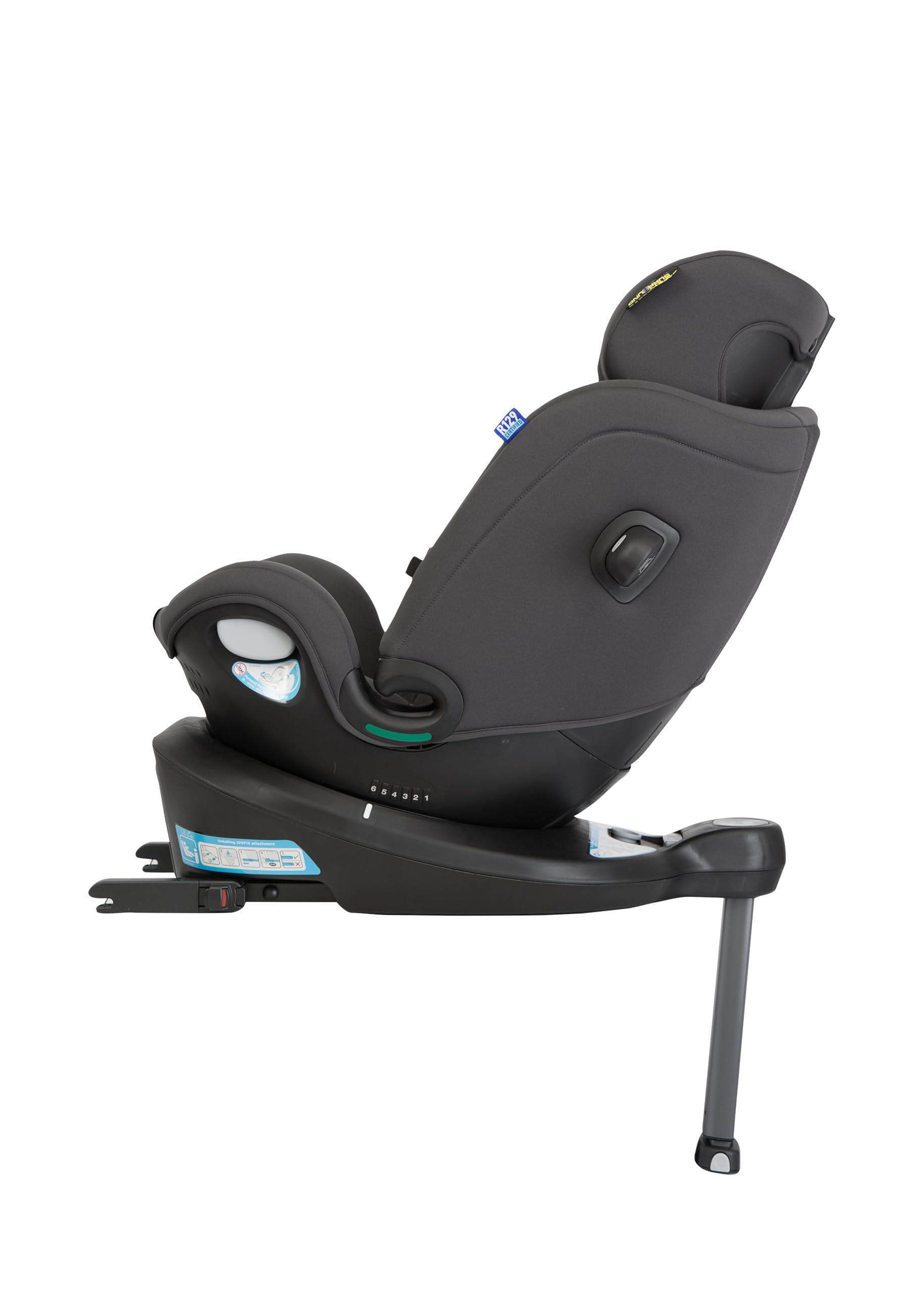 Graco - Turn2Me™ Grow i-Size R129 Silla de coche giratoria 360° con ISOFIX 3 en 1 multiedad, de 40 a 125 cm (desde el nacimiento hasta los 7 años aprox.), color Iron