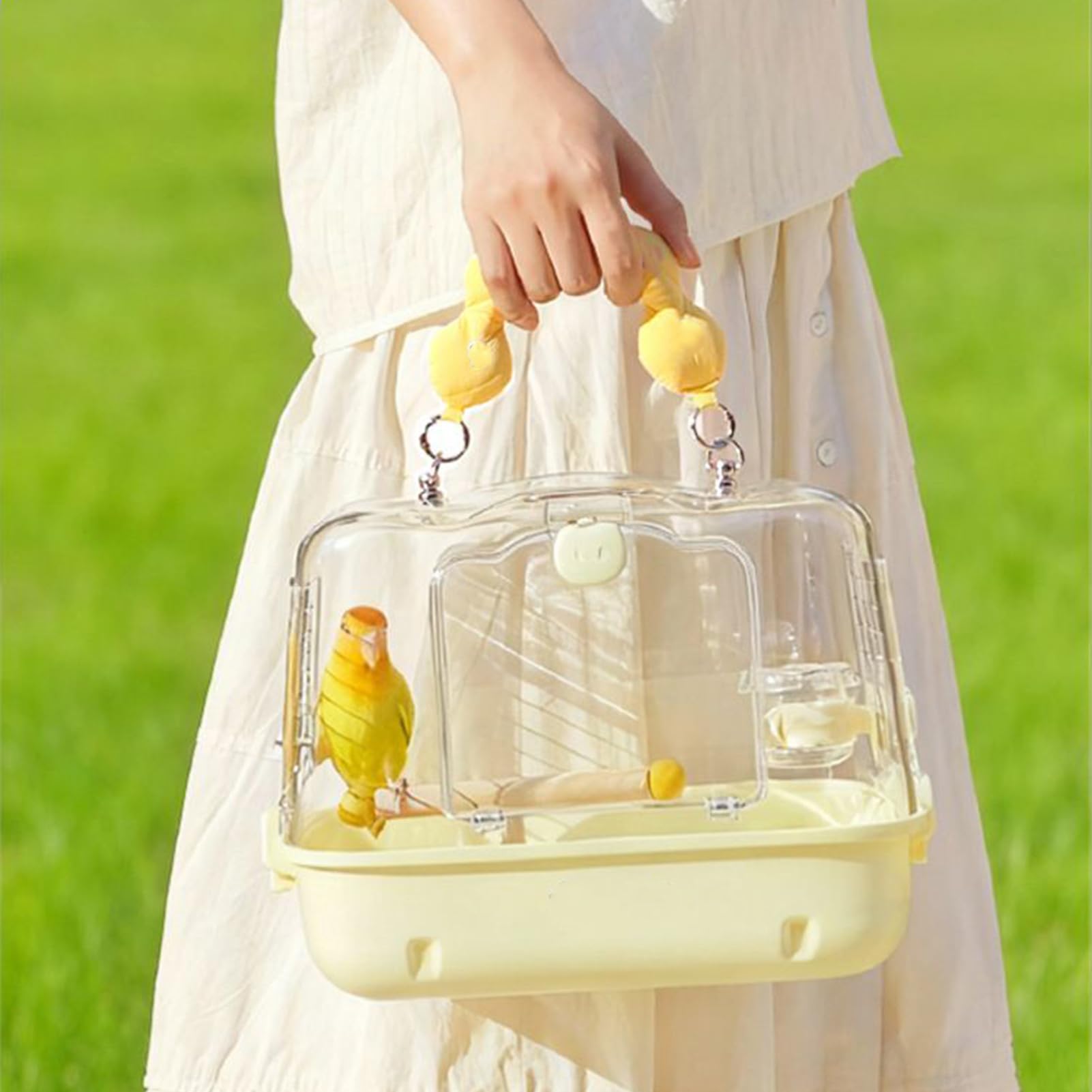 Jaula De Viaje para Aves Transportín Ligero para Loros | Mochila de Transporte para Periquitos para Paseos al Aire Libre y Aventuras de Ninfas Periquitos y Agapornis