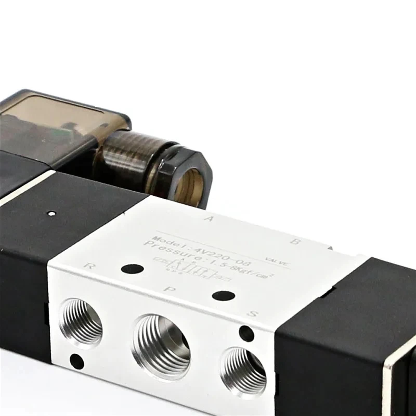 Elettrovalvola pneumatica 4V220-08 220 V, 5 vie, 2 posizioni, bobina 1/4", lega interna, 1 pezzo(4v220-08,DC 24V)