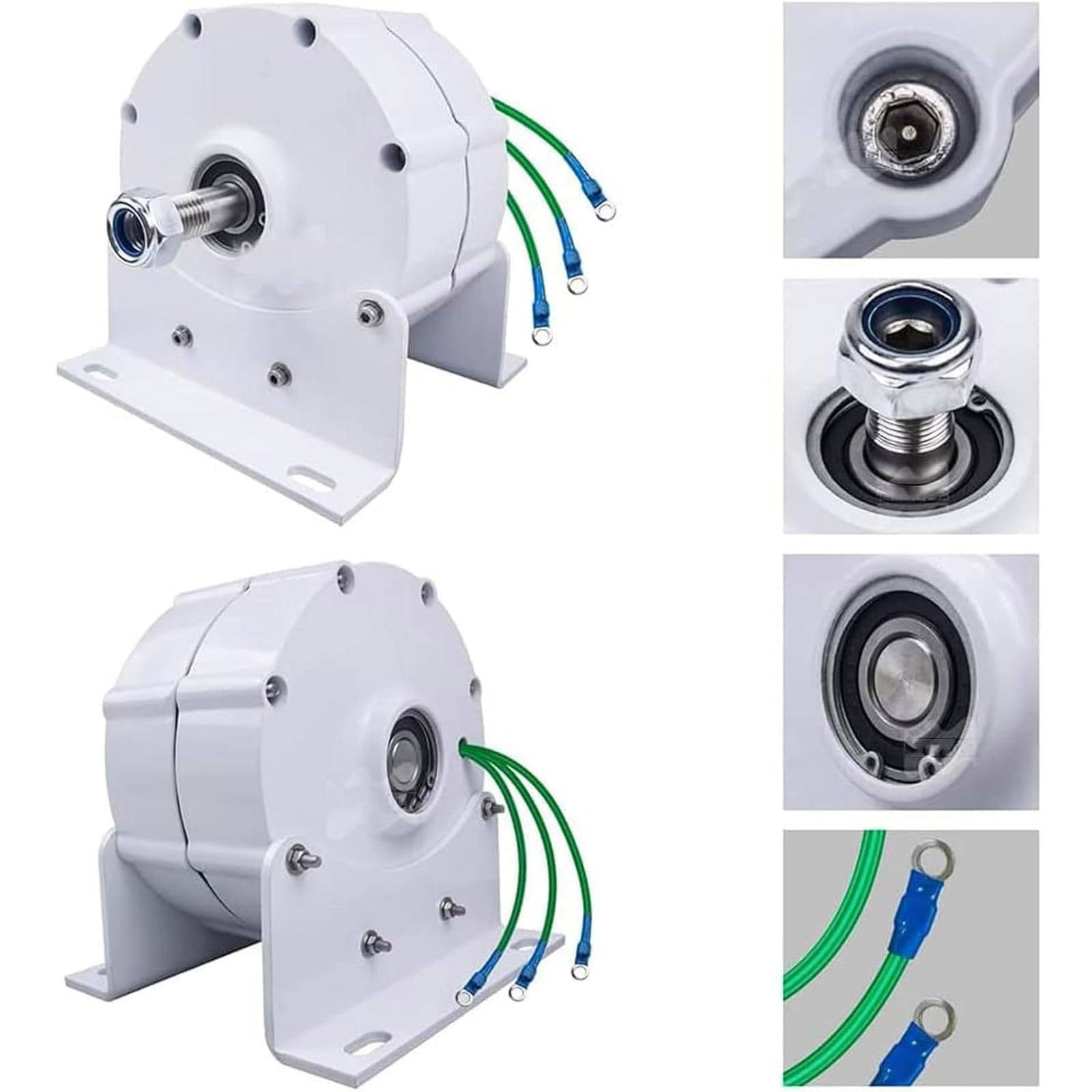 Generador de 4000 W-8000 W, 50 Hz, 600 RPM, alternador de energía de 12 V, 24 V y 48 V, generador de imán Permanente para Sistemas de generación de energía y turbinas eólicas. 24V-6000W
