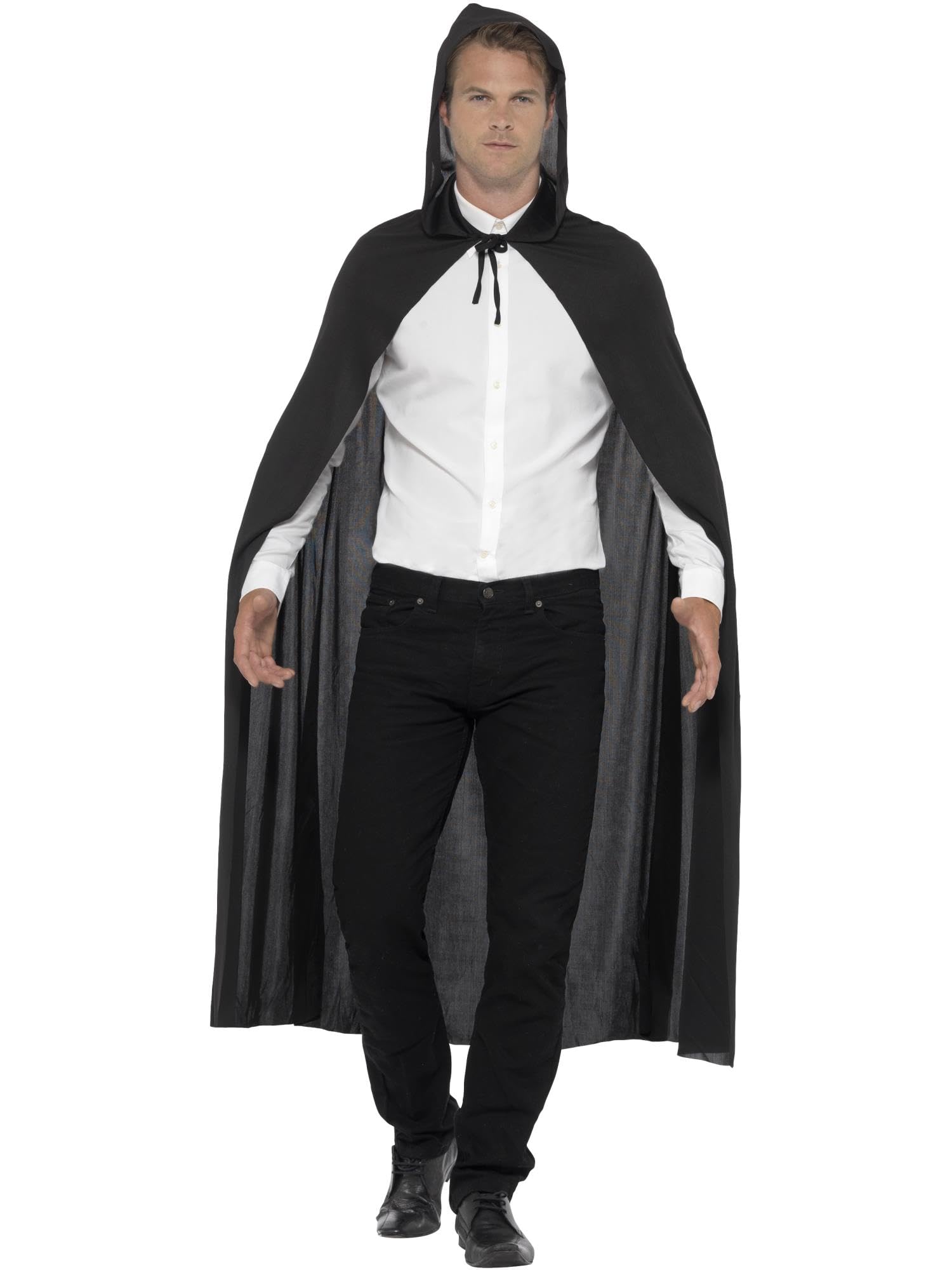 Smiffys Men's Black Hooded Vampire Cape