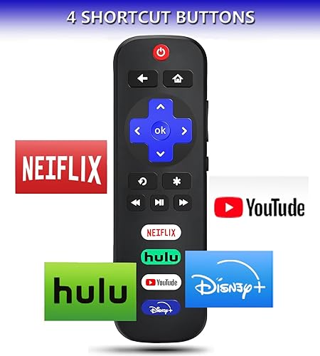 Miniatura 6 de Paquete de 2 controles remotos universales reemplazados solo para Roku TV, MOBKAJUI Remote compatible con televisores