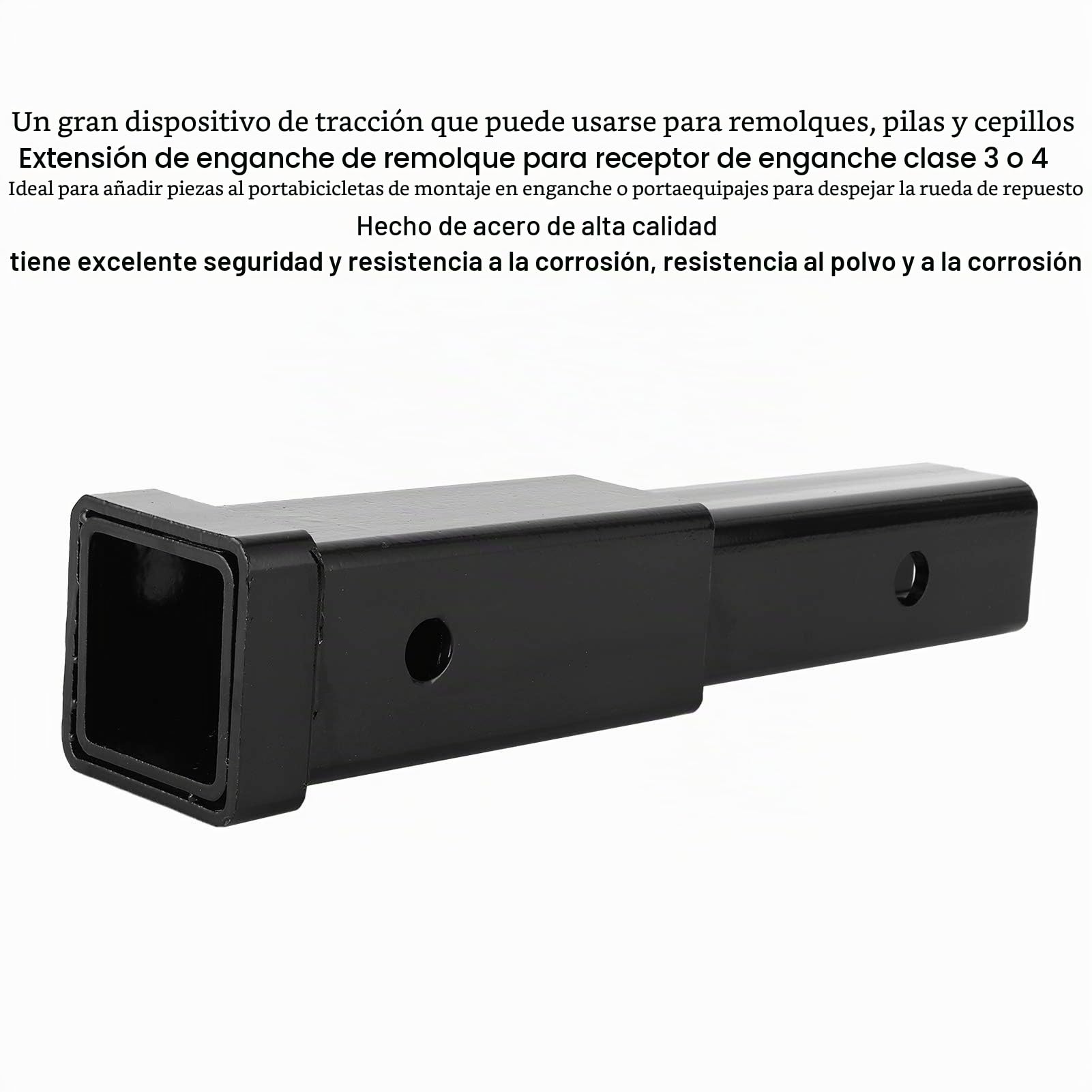 Extensor de Enganche de Remolque, extensión de Enganche de Remolque, Pilas de Acero de Tubo Cuadrado de 5000 Libras para remolques para Soporte de Bicicleta de Montaje de Enganche de