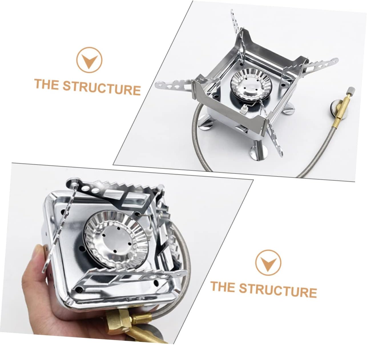 HEMOTON Outdoor Camping Gas Burner Stove Portable Backpacking Cooker with Strong Wind Resistance Lightweight Design for Hiking Picnics and Outdoor Activities