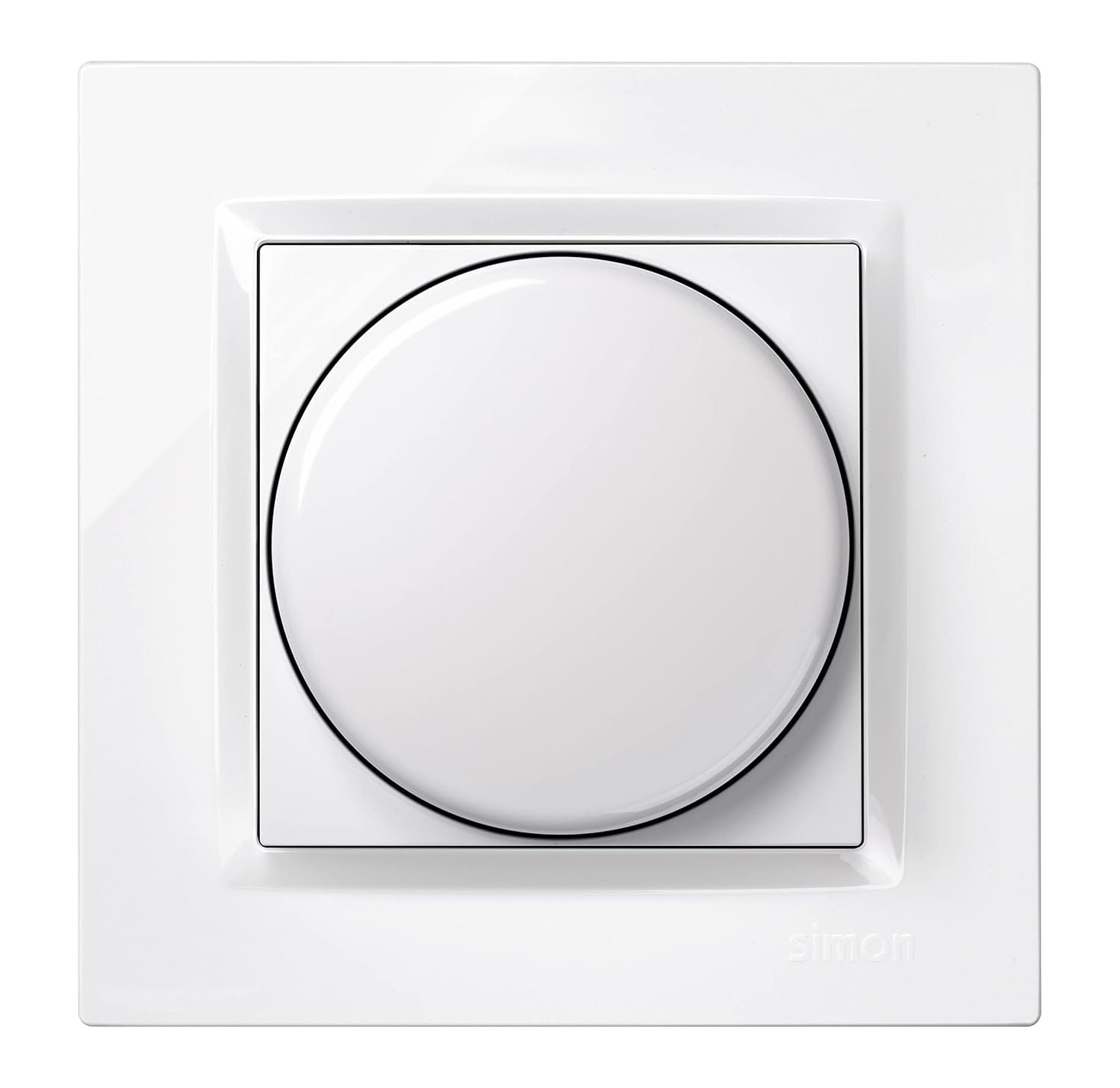 SIMON - LED Light Dimmer, Switch to Regulate The Intensity of Light, Touch, Simon 10 Series, Easy to Install, Includes Frame, Cover and Mechanism, Suitable for Interiors, White
