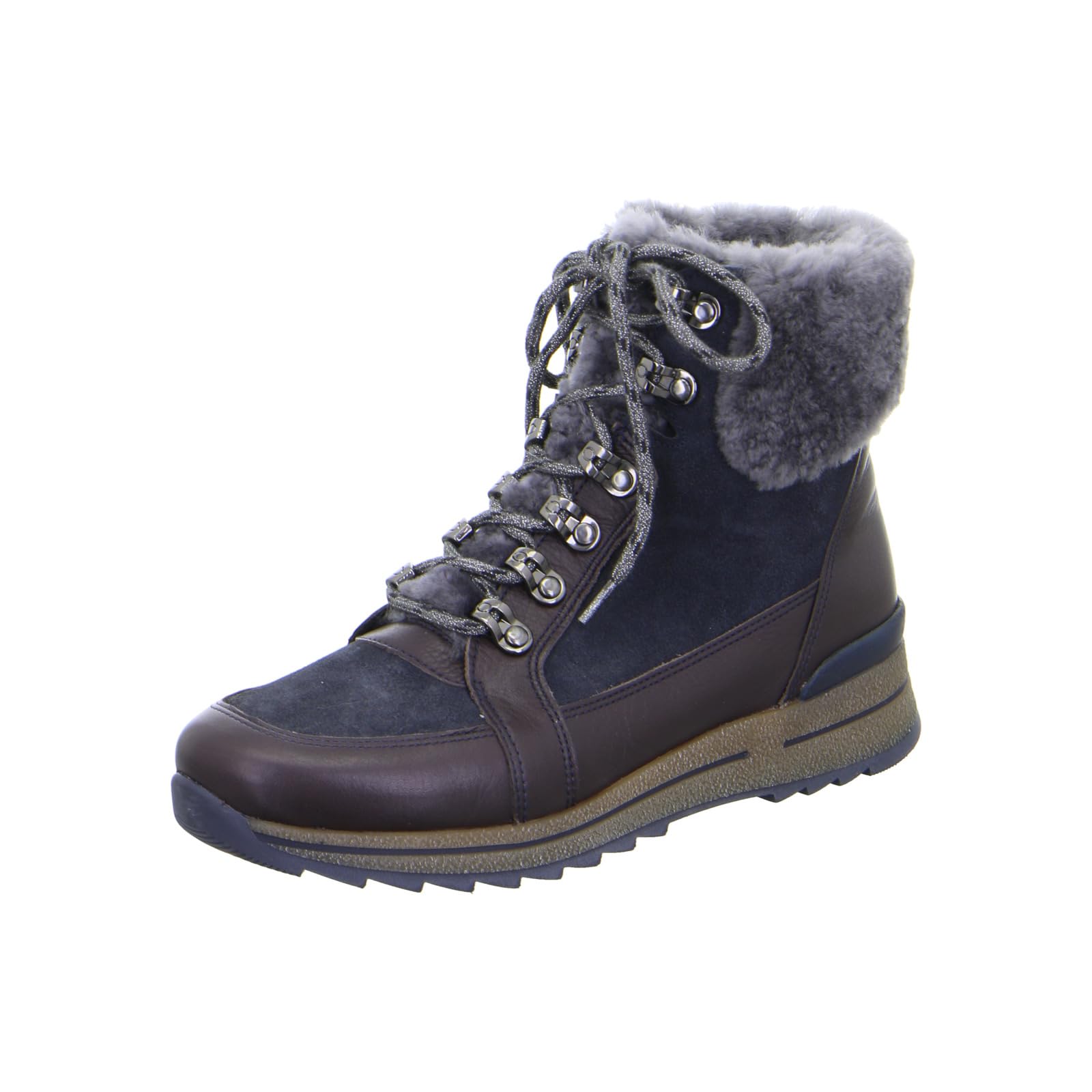 ARA Osaka Shell Women's Ankle Boots, Marble, Light, Amarone Blue Graphite, 40 EU Weit