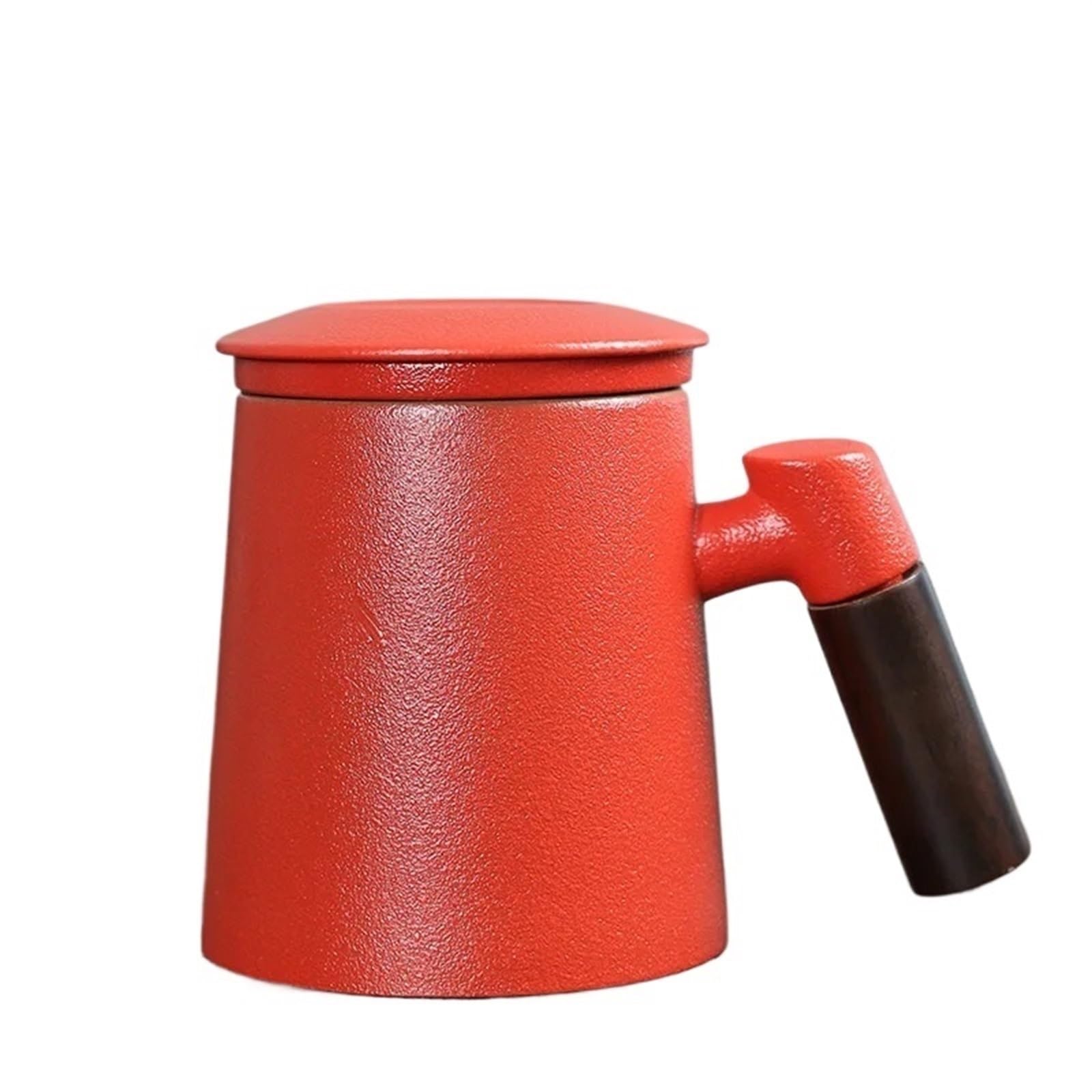 Tasse à thé en céramique avec Couvercle et Filtre, poignée en Bois, pour Le Bureau, Le café, Le Lait, Les Boissons, Le thé