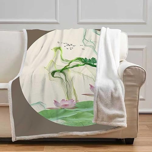 Cobijas Calientes para Invierno de Lotus Cobijas para Invierno - Manta de microfibra para camping, viajes, picnic, tamaño de bebé, 39 x 47 pulgadas