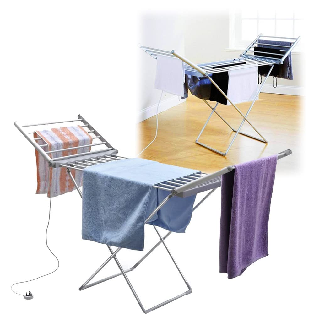 Buy Electric Heated Clothes Airer Dryer with Wings, Indoor Horse Rack