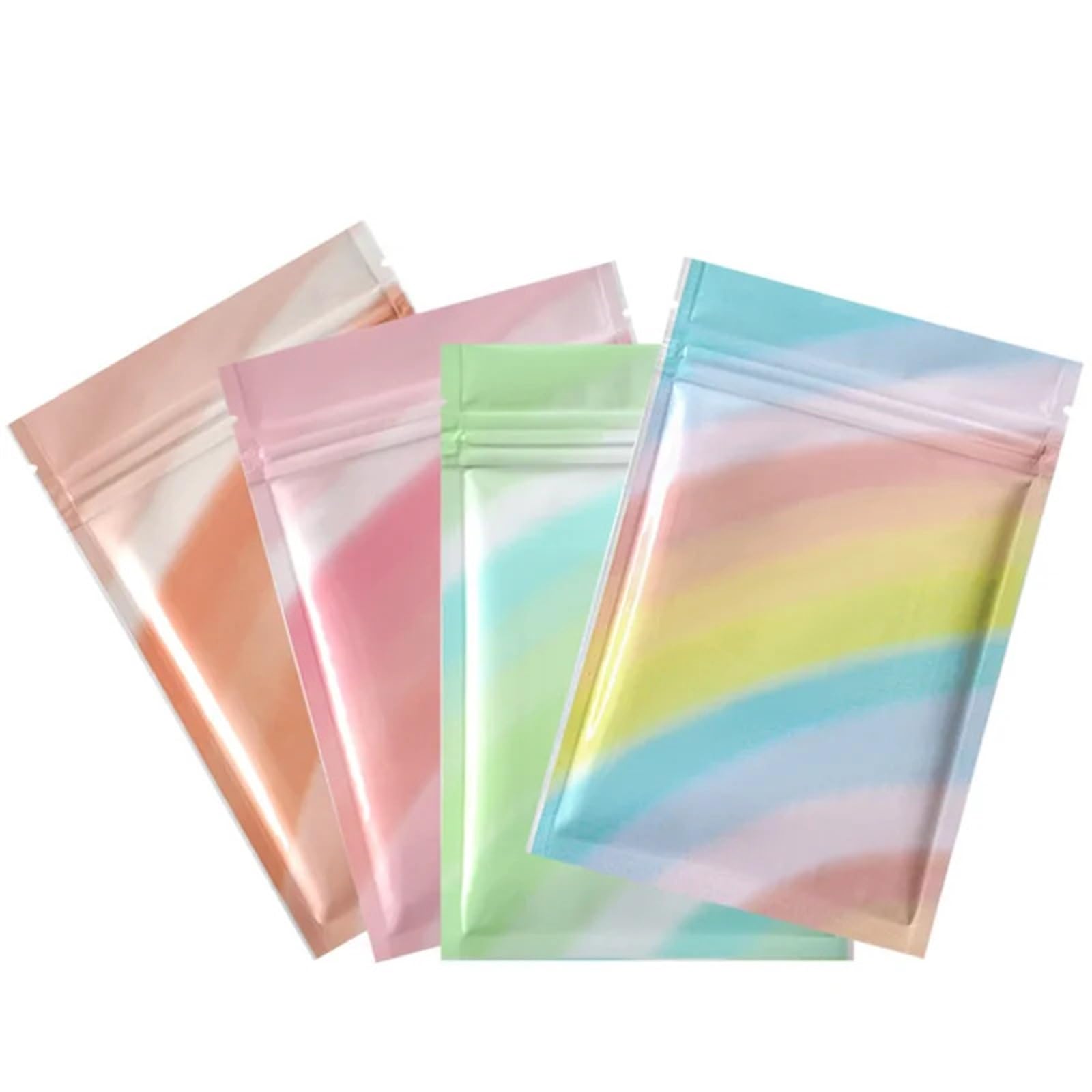 bolsas con cierre hermético, Paquete de 20 bolsas planas aluminio multicolor for empaquetar joyería, dulces y té(Black)