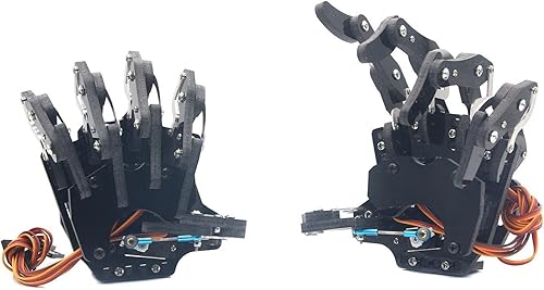 Bionic - Brazo robot de palma derecha mano izquierda con servos cinco dedos agarre mecánico para montar para bricolaje color mano izquierda y derecha