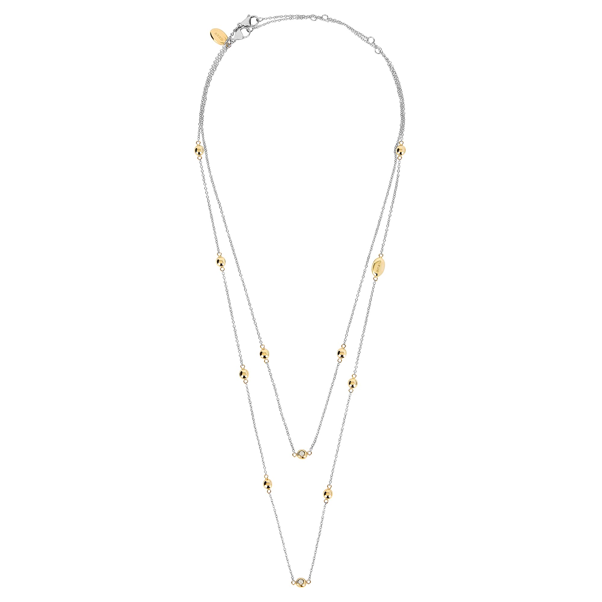Breil, Collana Donna in Acciaio, Cristalli | Collezione MOONLIGHT, Collana, Dimensione 54 cm, Gioiello idee regalo donna