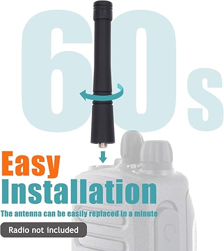 Miniatura 4 de Antena rechoncha VHF de 146-174 MHz HAD9742A compatible con Motorola CP200D CP200 CP150 CP200XLS CT250 GP320 GP328 GP340 GP380 GP640 HT750 HT1250