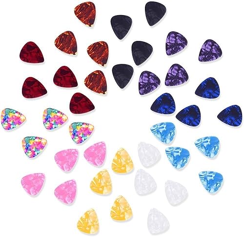 SevenMye Gitarren-Picks -Plektren sortiert aus Celluloid 0 38A 0 46A 0 58A 0 6A 0 76A mm 100 StA ck SevenMye Gitarren-Picks -Plektren sortiert aus Celluloid 0 38A 0 46A 0 58A 0 6A 0 76A mm 100 StA ck