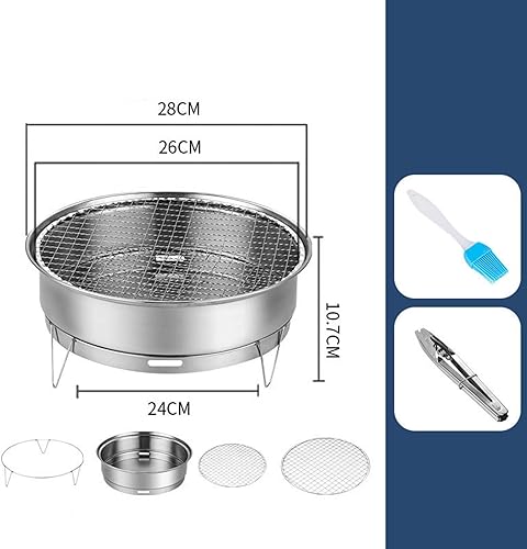 Miniatura 3 de Parrilla de camping Parrilla de mesa para uso personal Parrilla coreana barbacoa parrilla para picnic jardín barbacoa playa patio trasero de malla