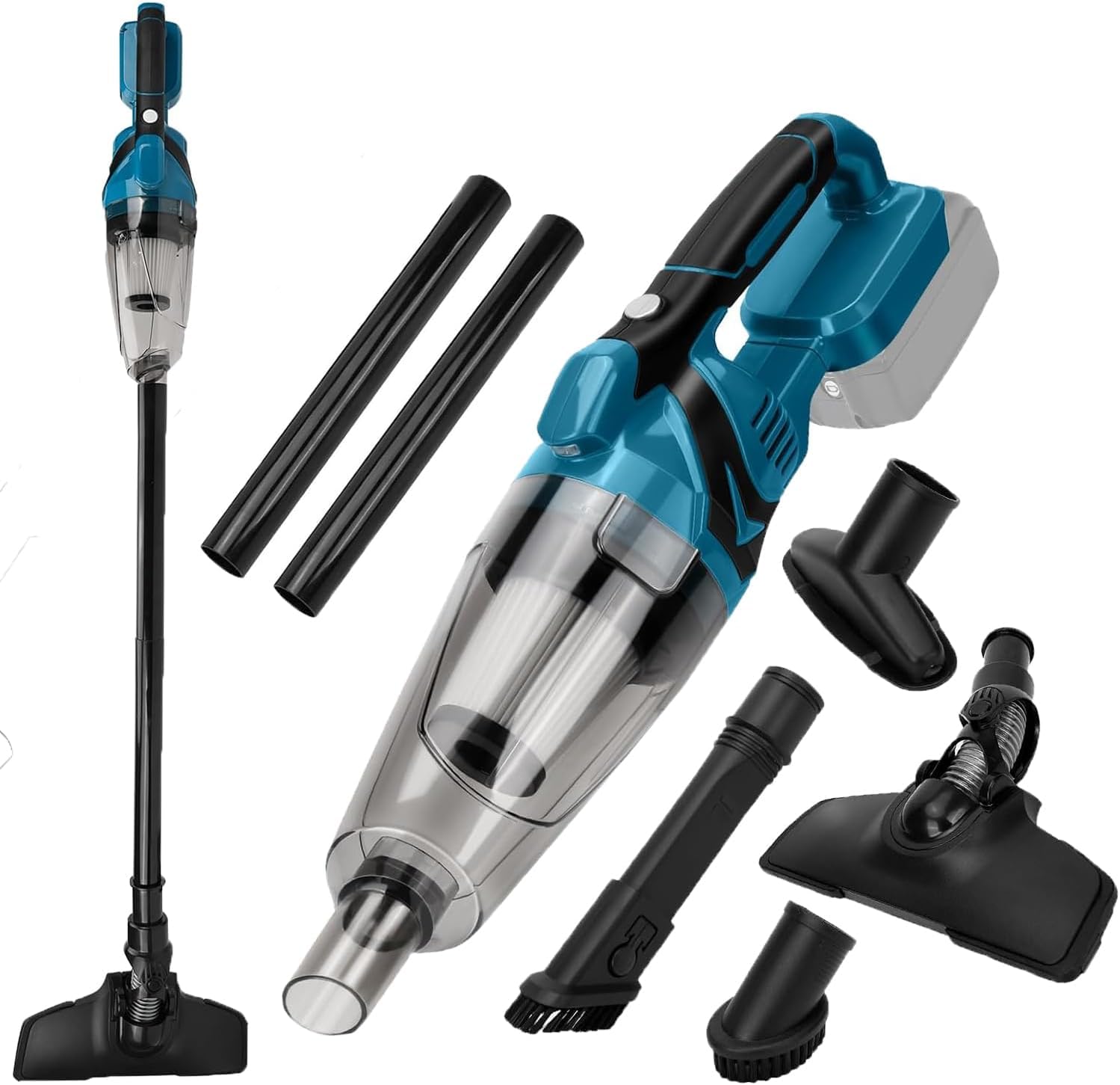 Akku Staubsauger für Makita 18V Akkus,4-in-1 Tragbarer Handstaubsauger | 10000Pa 140W Staubsauger Kabellos mit 0,75L Großer Staubbecher,für Tierhaare/Teppiche/Hartböden/Auto,Ohne Akku und Ladegerät