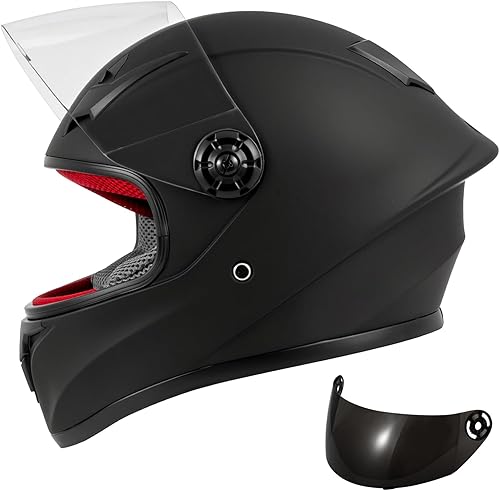 Miniatura 10 de Casco de motocicleta para niños, casco de cara completa para jóvenes, casco ligero aprobado por DOT para motocross, ATV, todoterreno, cascos para