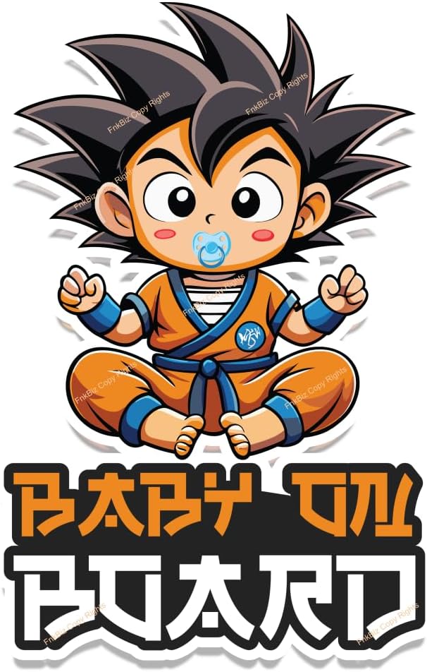 Baby On Board Anime Sticker Driving Safety Warning Sign for Kids Cartoon Funny Decal Cute Little Knight in Car Bumper Sticker for Truck Van SUV Window Caution Printed Vinyl Size 6.0 x 4.0 Inches.