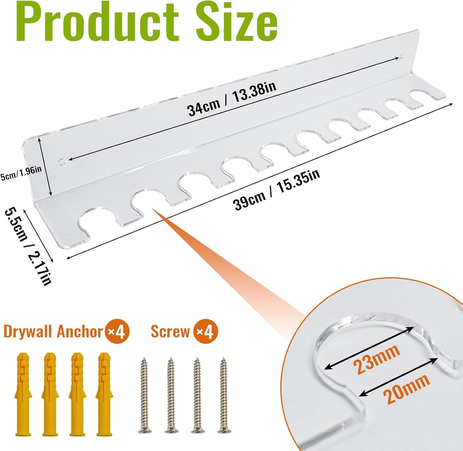 Clear Acrylic Baseball Bat Display Rack,Softball Bat Hanger Holder,Vertical Mini Baseball Wall Mount, 10 Items Hanging Rack Organizer for Horizontal Rack, Baseball Bat Bracket