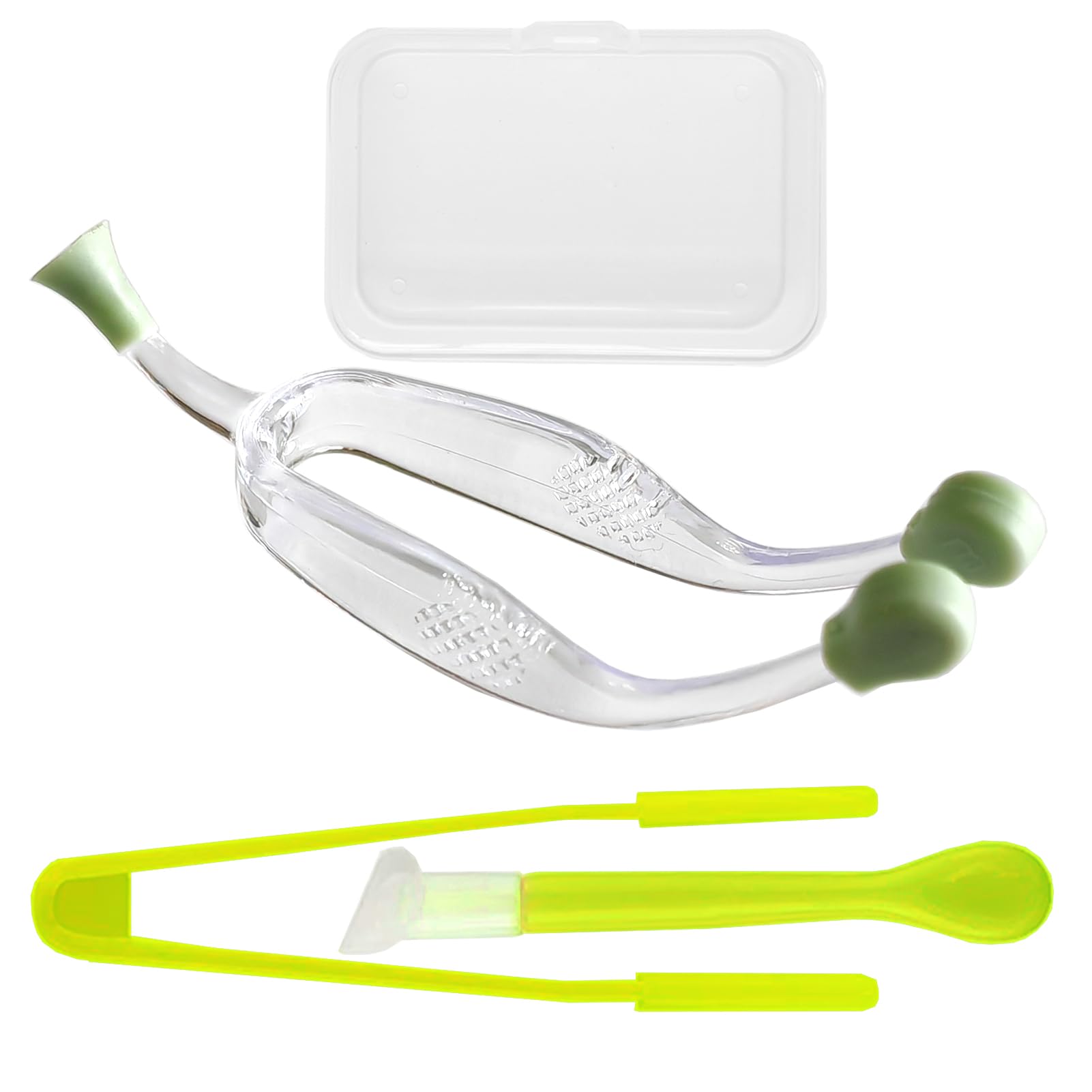 Hodyludy - Pinzas para insertar y quitar lentes de contacto blandas, con punta suave, estuche portátil para guardar lentes de contacto, ideal para niñas con uñas largas, regalo para usuarias de lentes de contacto.