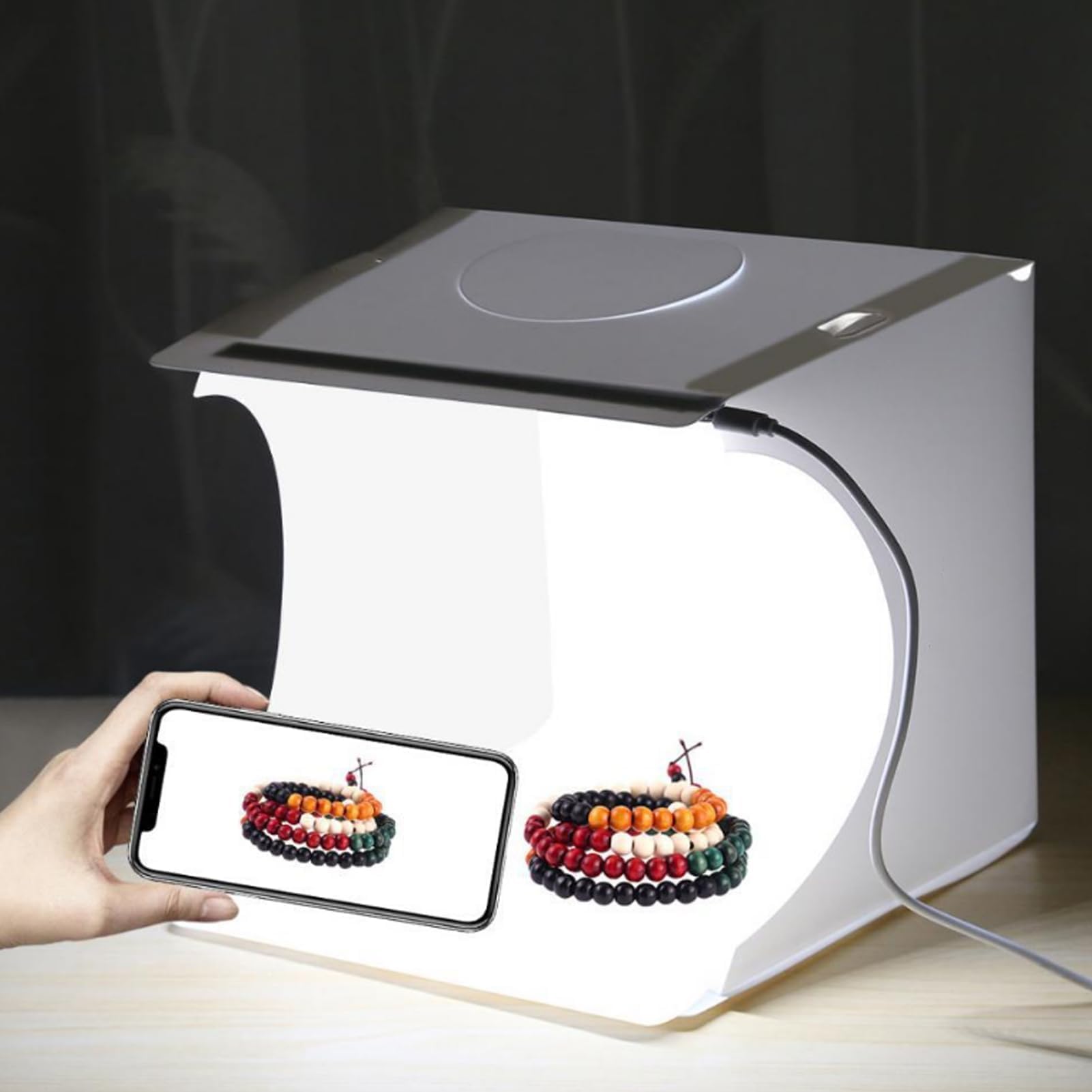 Mini photobooth Lightbox, photobooth Portable Folding Photo Light Tent kit avec 6 Couleurs Produit photobooth photobooth photobooth Petite Taille Fond d'affichage du Produit (6 Couleurs)