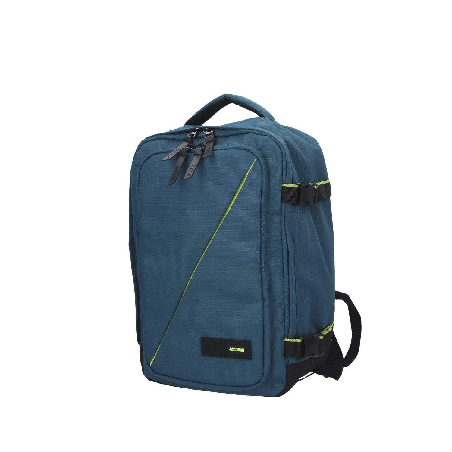 American Tourister Take2Cabin - Ryanair Kabinentasche 25 x 20 x 40 cm, 24 l, 0,40 kg, Handgepäck, Flugzeug-Rucksack S Untersitz, Blau (Harbor Blue)