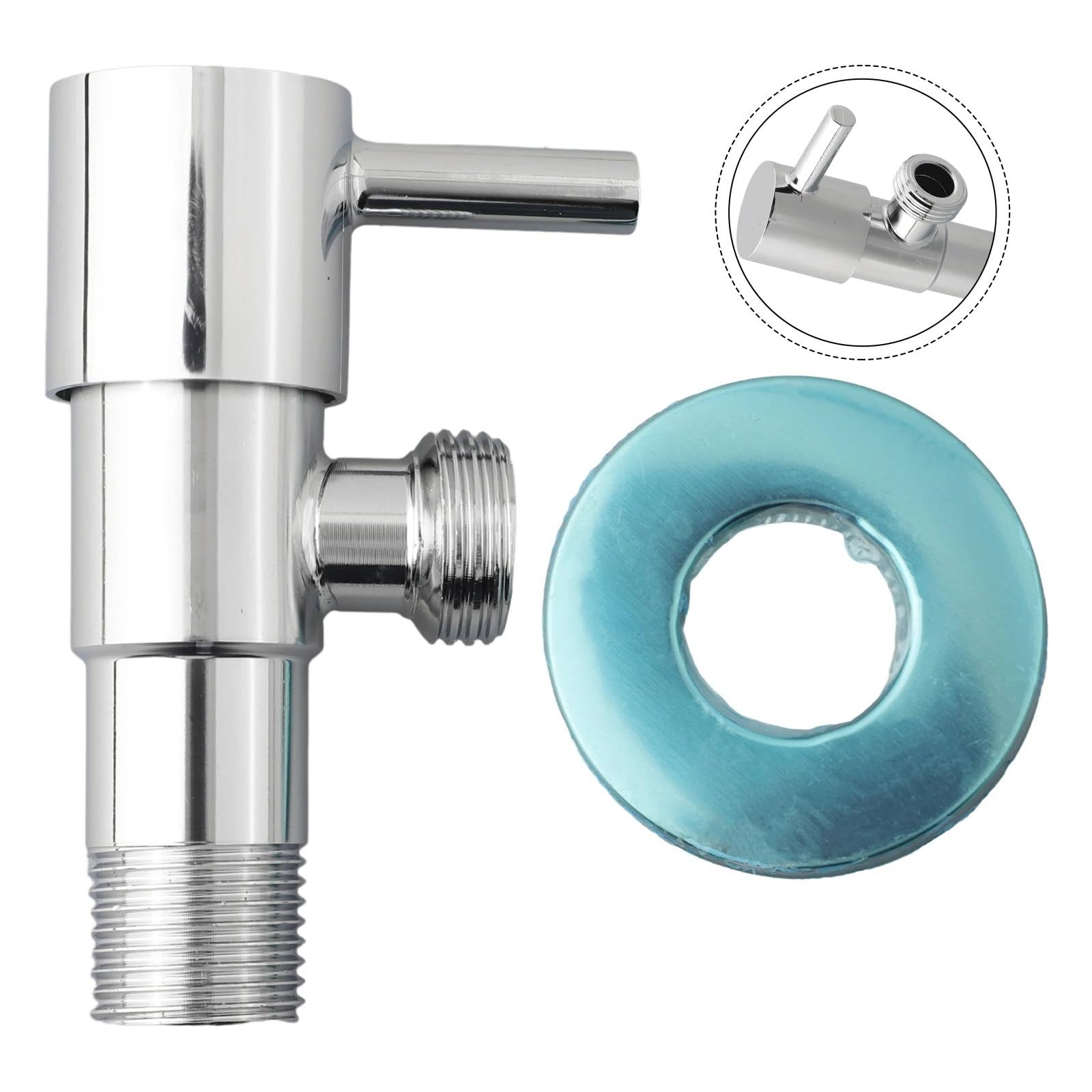 2 uds válvula angular for grifo, válvulas for grifo de acero inoxidable 304, parada de agua de entrada angular aplicable for cocina y baño Para Cocina, BañO