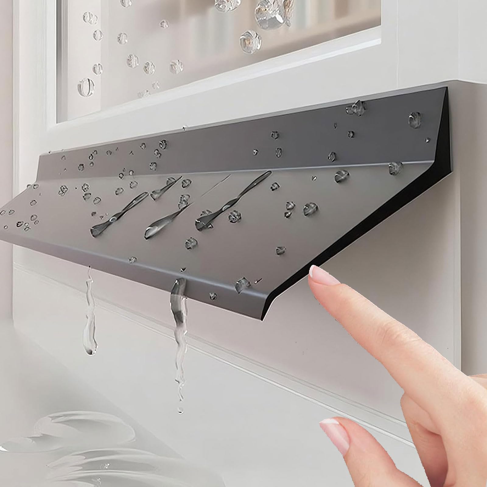 Selbstklebende Fenster-Wetterleiste,Regenschutzleiste Für Fenster Und Türen,Biegbar Gummimaterial Abwehrleiste Gegen Regen,Schutz Vor Regenwasserrückstau,Für Schiebefenster,Fahrzeuge