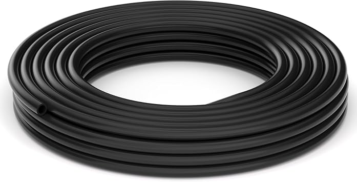 10mm x 6.5mm Black Pneumatic Tubing Pipe, PU Polyurethane Air Tube, Air Hose Line for Air Compressor Fitting or Fluid Transfer32.8ft 10 Meter