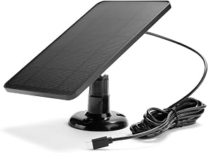 Panneau solaire pour caméra de sécurité 10 W 5 V Charge avec port de type C 2,4 m Câble IP6 réglable à 360 degrés Puissance continue Fit Doorbell Monitoring Panneaux