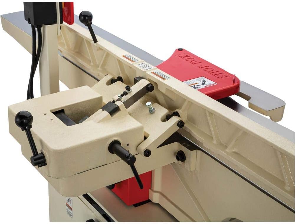 Shop Fox W1858 8" x 72" Dovetail Jointer with Helical Cutterhead & Mobile Base
