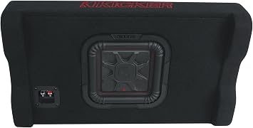 Kicker 49L7TDF82 L7TDF 8 in 350-Watt RMS 2 Ohm Down-Firing Loaded Shallow Subwoofer Enclosure, Forced-Air Cooling, Under Many Truck Seats, Deep Bass, 2-Piece