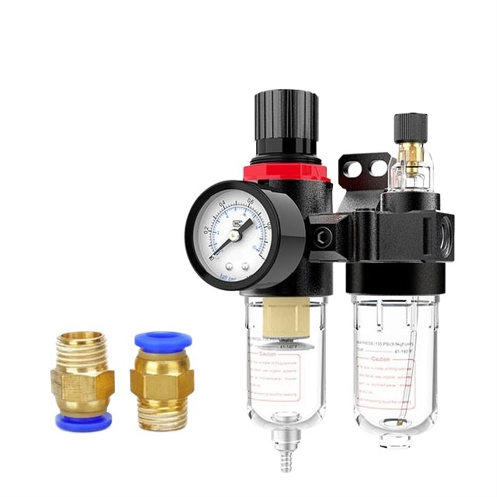 AFC2000 1/4 Sprężarka Oleju Separator Wody Regulator Pułapki Filtr Airbrush Reduktor Zawór Redukcyjny Ciśnienie(Afc-pc1202)