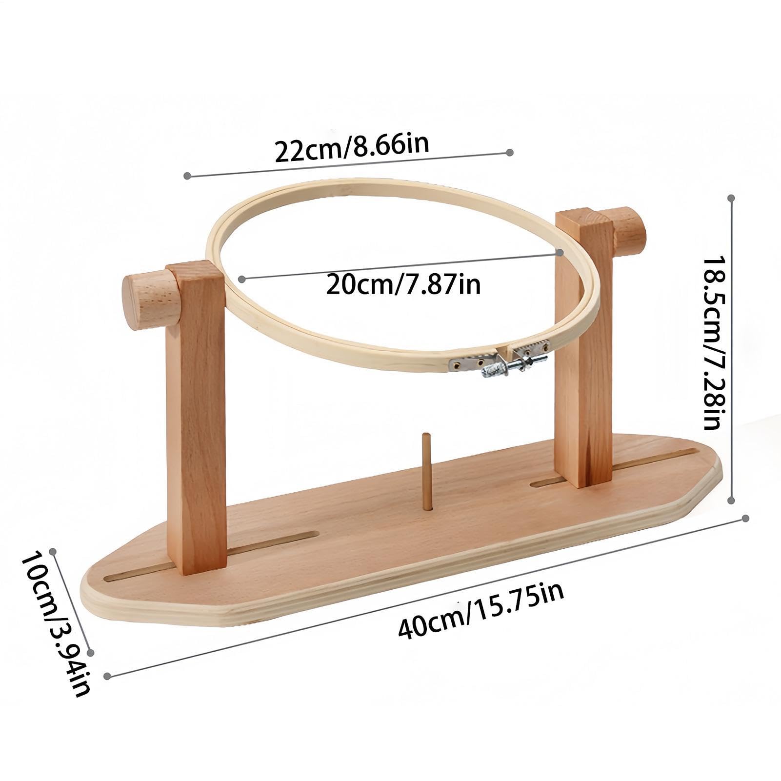 Ricamo Hoop Stand Legno Rotazione 360 ° Cucito Forniture