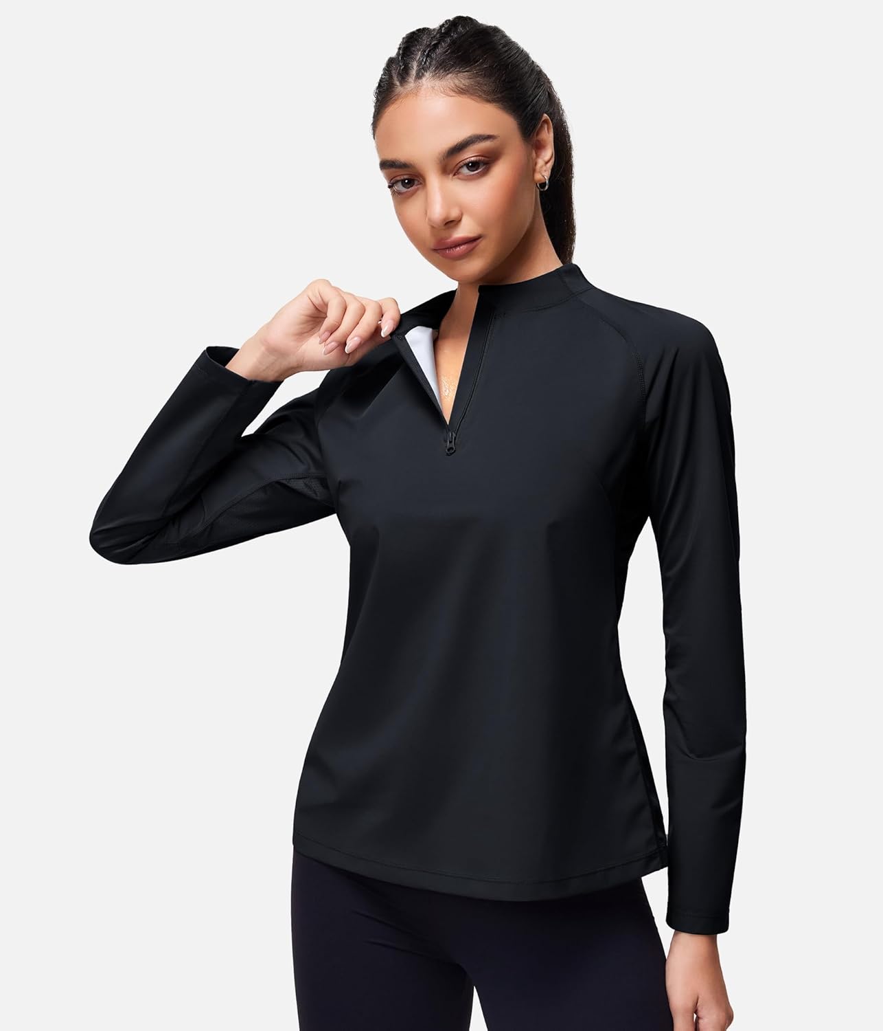 Junlan Sauna Shirt for Women - Long Sleeves Waist Trainer Vest for Gym Workout - Image 2