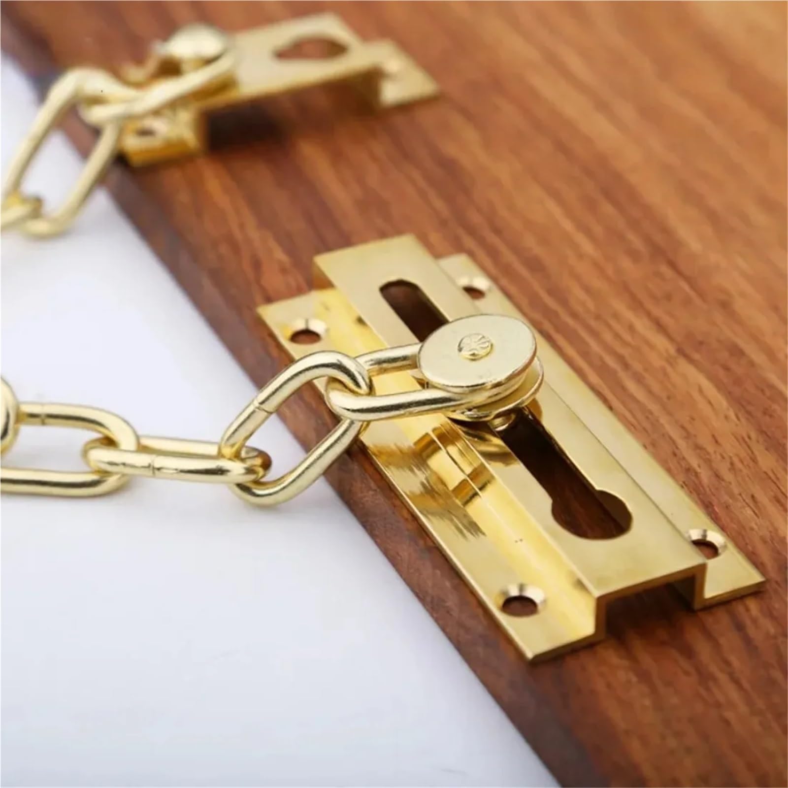 Catena antifurto in ottone massiccio con serratura dorata for porte e finestre Per Porta