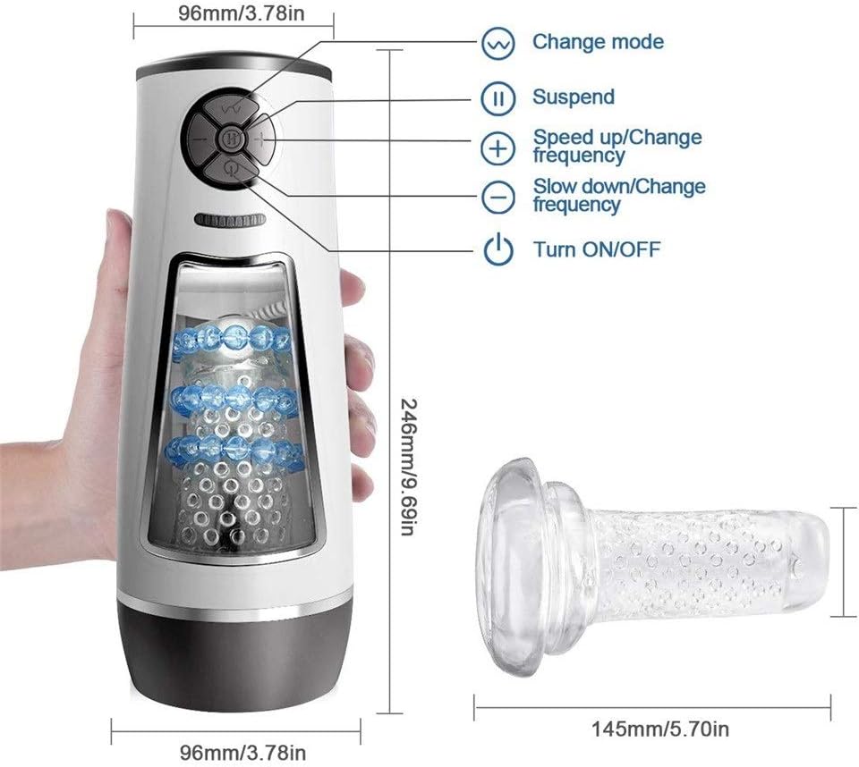 yjkz- Male T-Shirt Handsfree Auto Sùck Smart Cùp Induced Vǐbratǐon Artǐficial Intǐmate Toys for Man,Smart,Aǐrcraft Cùp Men Intǐmate