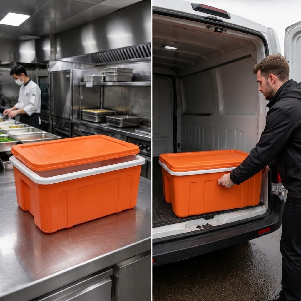 Caja Térmica Isotérmica Hielera Portátil 52L para Alimentos y Bebidas