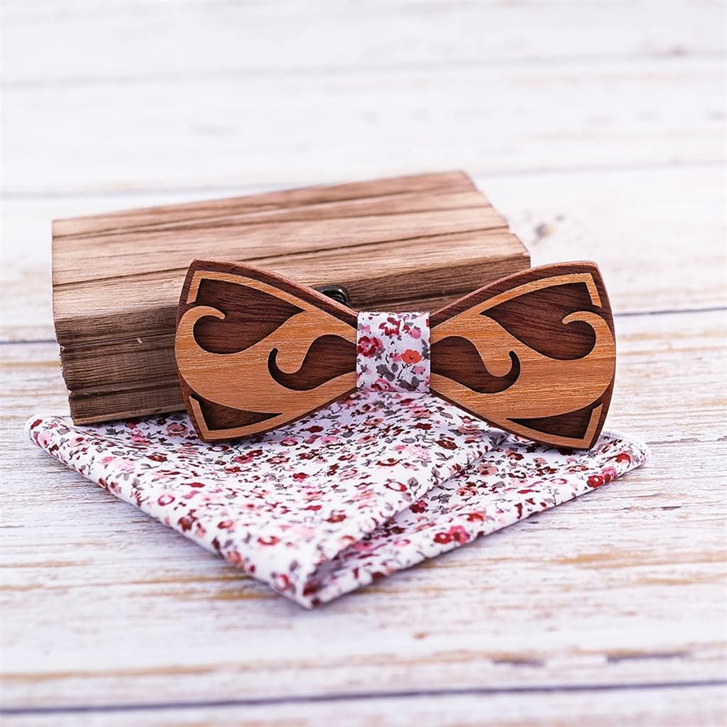 Wooden bowtie for men Bowtie Gentleman Bow Ties Handmade Color Pattern Tie Party