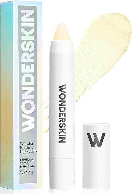 Wonderskin 3-in-1 Lip Scrub, Lip Exfoliator Product for Soft, Nourished, Flake-Free Lips with One-Step Prep, Lip Scrub Exfoliator & Moisturizer, Lip Therapy, Hydrating Lip Balm, Lip Exfoliator Scrub