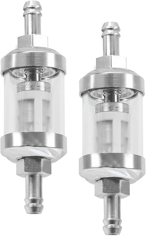 Filtro de combustível automotivo em metal Lyxheth lavável e transparente – 2 unidades