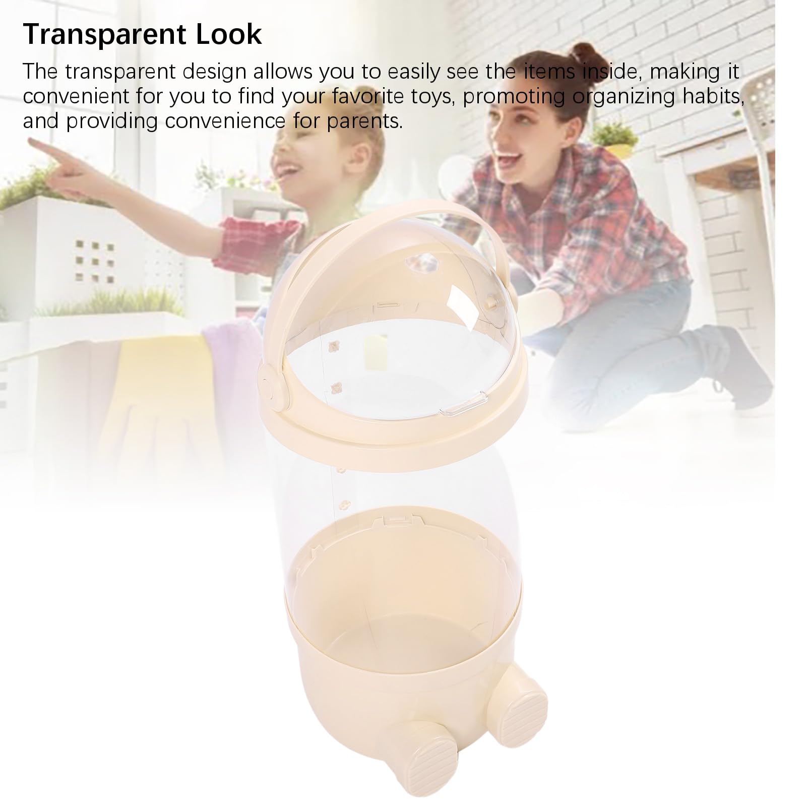 Generic Tubo de Almacenamiento de Animales de Peluche, Adorable Cubo Organizador de Juguetes para Sala de Juegos, Dormitorio, Material Plástico Transparente para Fácil Visibilidad, 32 Piezas, para