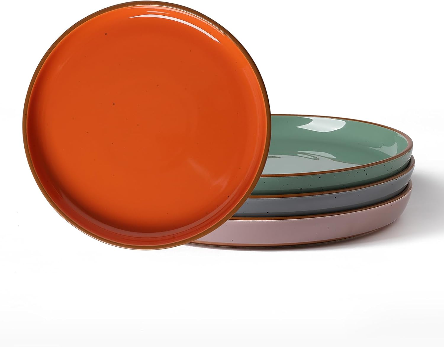 Metahom Dessert Plates, Ceramic Flat Plates, 8.5 Inch Salad
