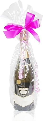 Miniatura 7 de Morepack Bolsas de celofán de 10 x 20 pulgadas, bolsas de regalo de celofán transparente para tazas, botellas, 10 piezas