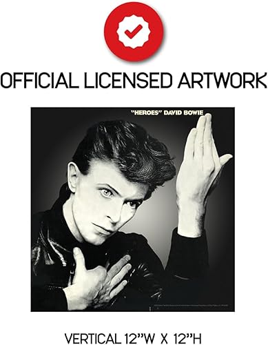 Miniatura 3 de Pyramid America - Póster de David Bowie - David Bowie Heroes - Póster impreso de 12 x 12 pulgadas, ideal para decoración del hogar, decoración de