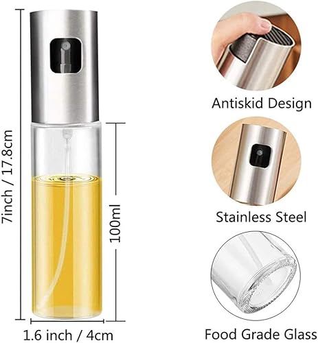 Miniatura 5 de Botella rociadora Mister de aceite de oliva para cocinar, bomba de aceite de vidrio de grado alimenticio, pulverizador transparente, dispensador de